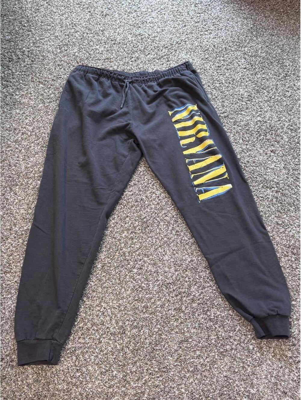 🎸 Nirvana Nevermind Graphic Jogger Sweatpants – Size 3XL 🎸
